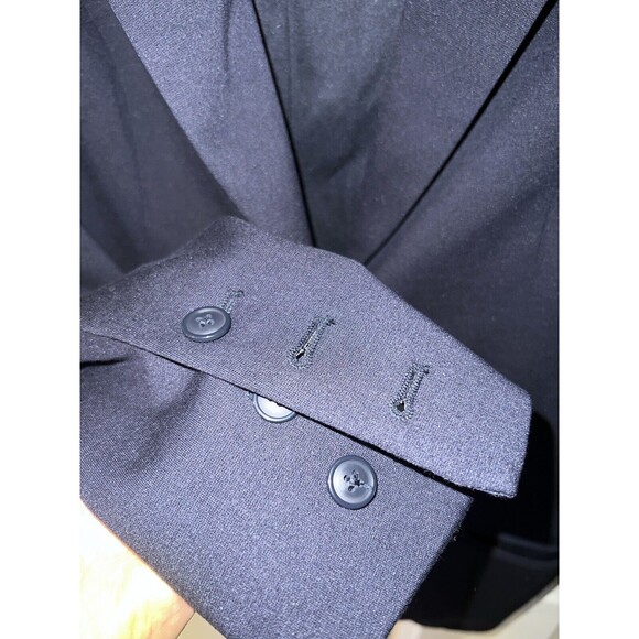 41 Hawthorn Jacket Womens L Blue Ponte Blazer Knit Single Button Contrast Cuff - Picture 5 of 9